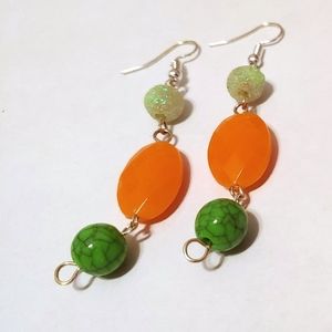 Orange Sherbert  Earrings